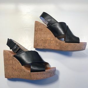 Hinge by Nordstrom, Black Wedge Heels